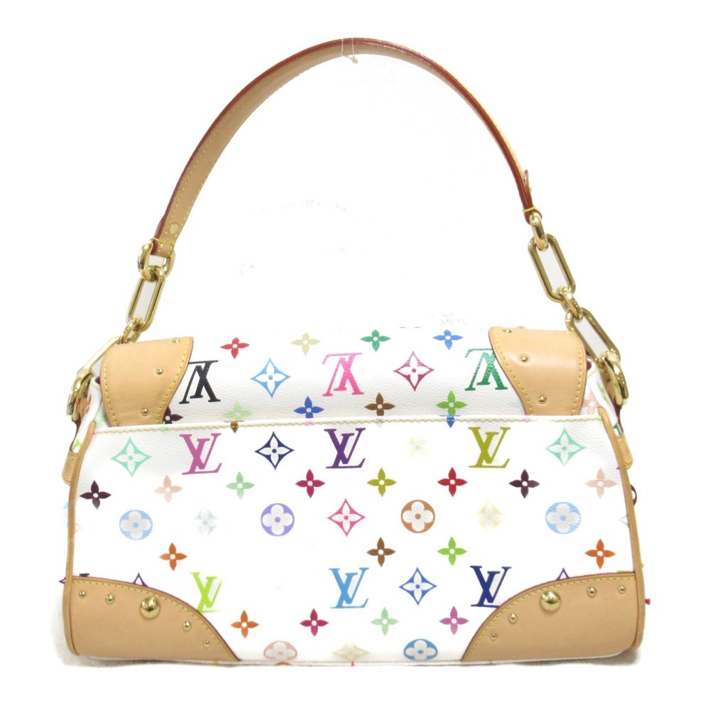 LOUIS VUITTON Beverly MM One Shoulder Bag White Blanc Monogram Multicolore PV... - Picture 2 of 11